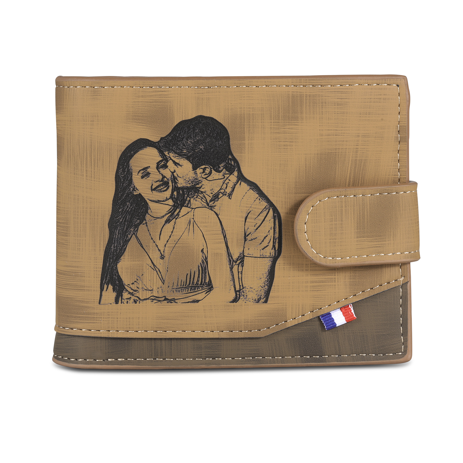 Portefeuille Classique 1 Prénom et Lettre Personnalisés avec Photo Porte-Monnaie Carte