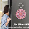 &Eacute;tiquette acrylique DIY double couche &agrave; double couche en diamant &agrave; roulettes en diamant magn&eacute;tois, mandalas roses, aimants &agrave; peinture en diamant, autocollants DIY r&eacute;frig&eacute;rateur, autocollants en cristal pour adultes, d&eacute;corations int&eacute;rieures d&eacute;butantes