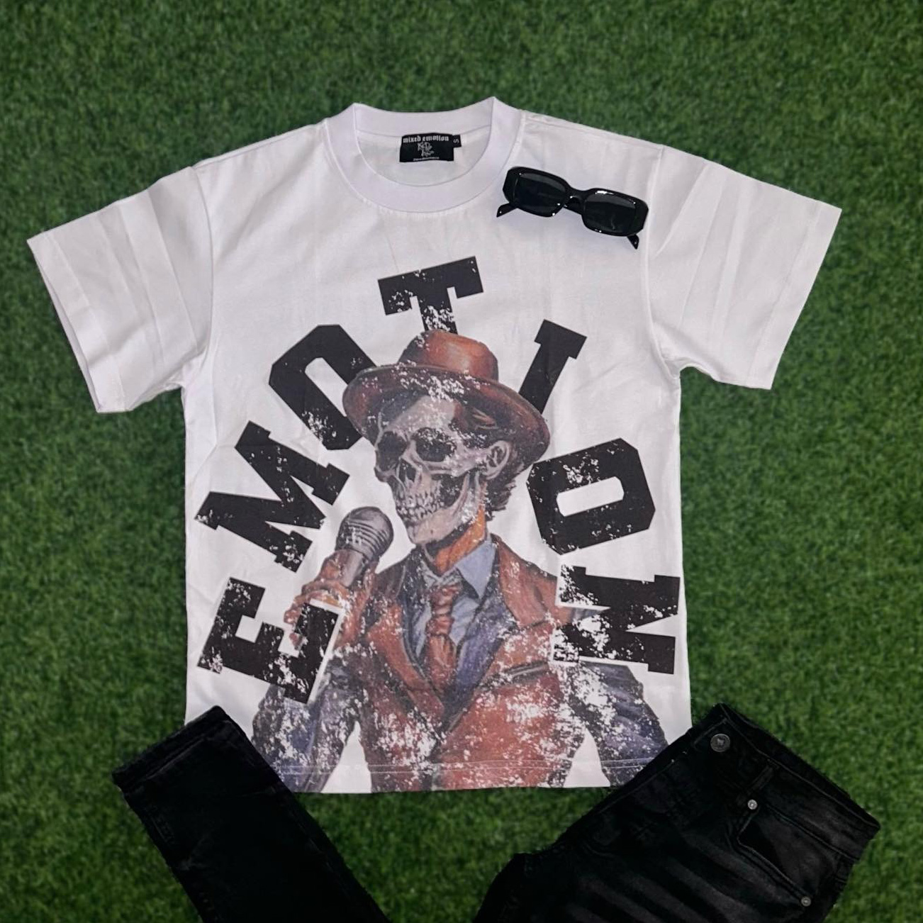 Mixed Emotion Cotton Short Sleeve T-Shirt