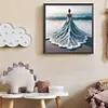 Beach Dress Girl-Paint by Numbers Acrylic Painting 40*40cm