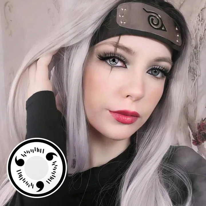 Naruto Sasuke White Sharingan Cosplay Contacts