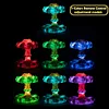 3D Printed Resin Atomic Mushroom LED Night Light, USB Rechargeable Bedside Lamp with Remote Control, Dimmable Mood Light, 7 Light Color Changing, Kids Room Decorative Table Lamp, Gift