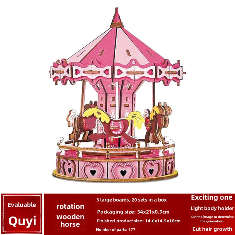 Stall Supply Children’s Wooden 3D Puzzle Adult Puzzle Christmas Building Handmade Educational Model Toy