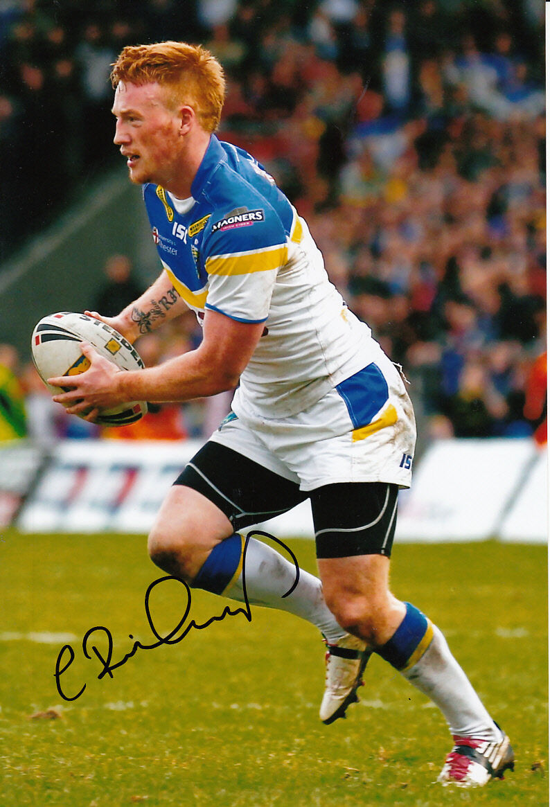 Warrington Wolves Hand Signed Chris Riley 12x8 Photo Poster painting.