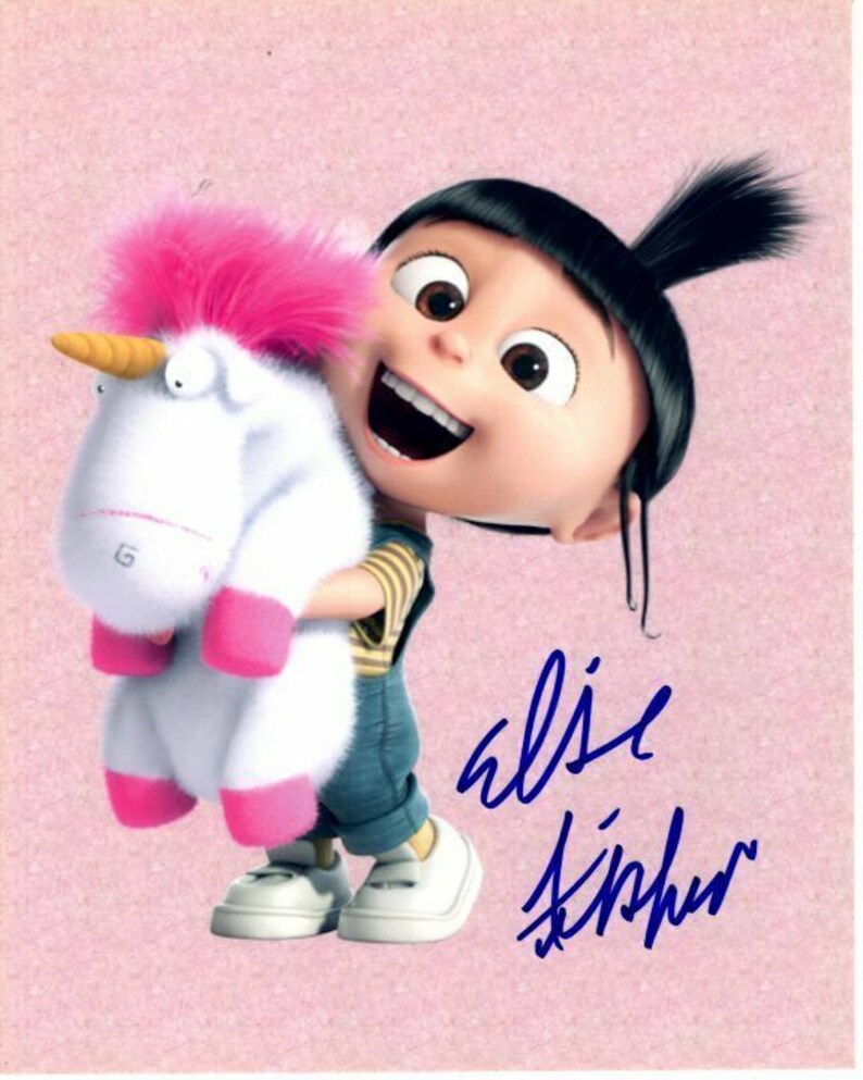 Elsie fisher signed autographed despicable me agnes Photo Poster painting