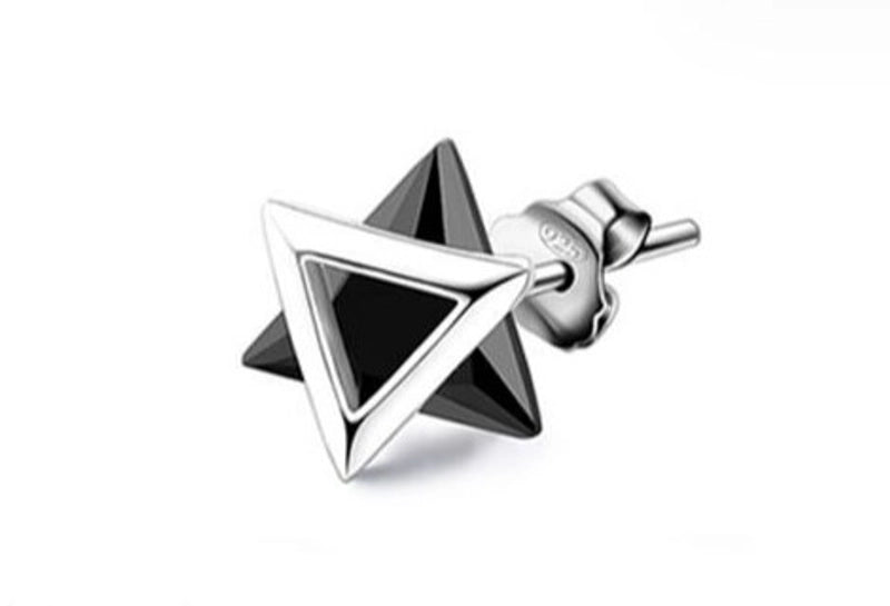 1 Piece Minimalist Geometric Plating Inlay Copper Stone Ear Studs