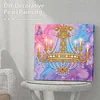 (25x25cm)DIY Chandelier Framed Handmade Pearl Painting Art Craft Kit Living Home Decor