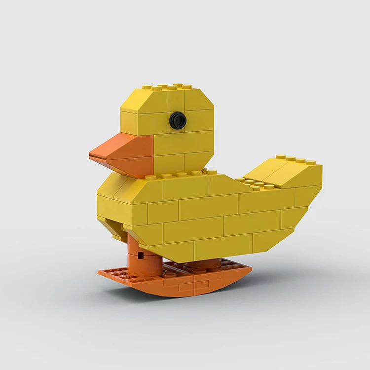 Yellow Duck Model Building Blocks &ndash; Creative DIY Assembly Toy