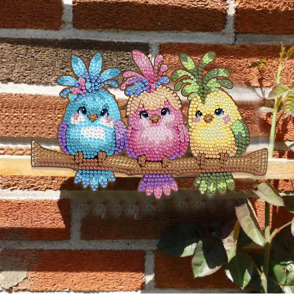 2Pcs Bird On A Branch Diamond Painting Door Corner Sign Diamond Door Frame Decor