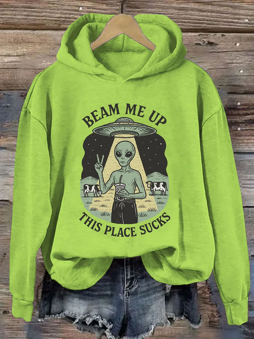 Beam Me Up This Place Sucks Hoodie