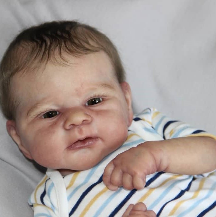  [New Series Elijah] 17.5" Super Realistic and Cute Weighted Reborn Newborn Baby Boy Doll Billy - Reborndollsshop®-Reborndollsshop®