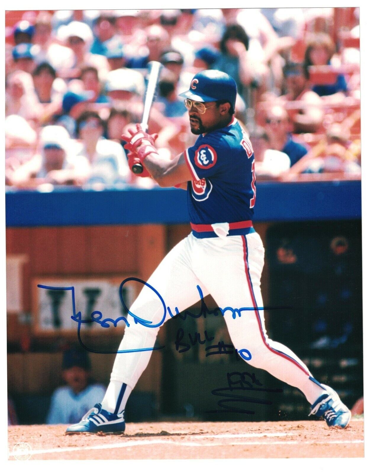 Leon Durham Signed Autographed 8x10 Photo Poster painting Chicago Cubs