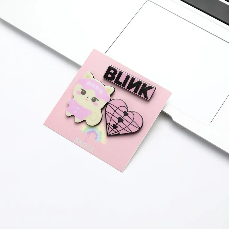 BLACKPINK BPTOURMSH World Tour Character Brooch Badge Hair Pin