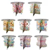 Acrylic Butterfly Round Flower Pot Riser Potted Plant Holder Rack Kit