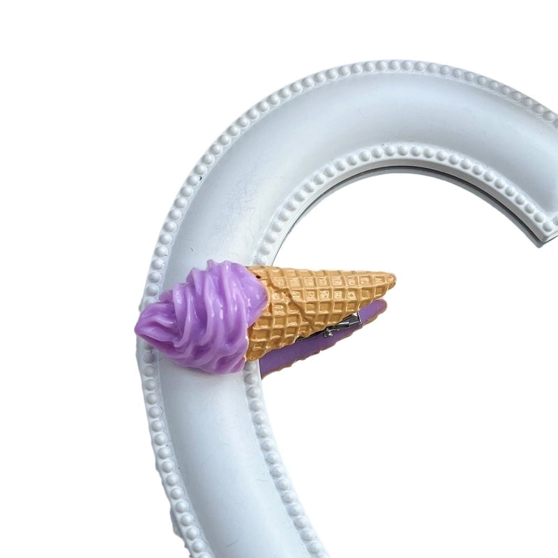 Women's Casual Minimalist Ice Cream Plastic Resin Epoxy Hair Clip