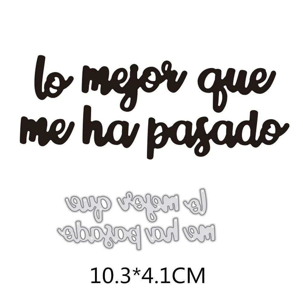 Various Spain Words Dies Cut Metal Stencil Template for DIY Embossing Paper Photo Album Gift Greeting Cards Making New Arrival
