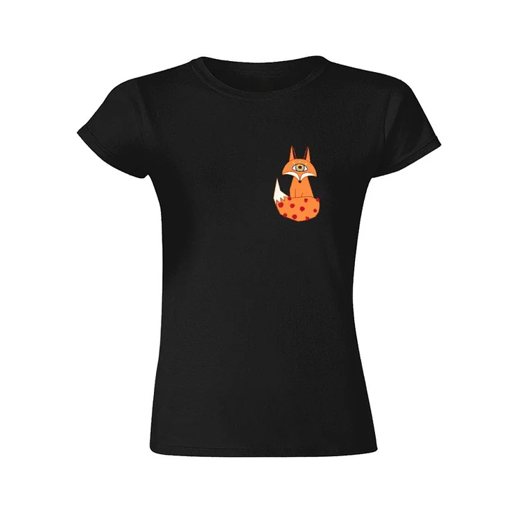 Fox Spirit T-Shirt &Agrave; Col Rond &Agrave; Manches Courtes Gildan Pour Femme