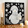uk.everydayedeals DIY Pearl Painting With Frame - Handmade Self-Adhesive Pearls - Snowman(25*25cm)