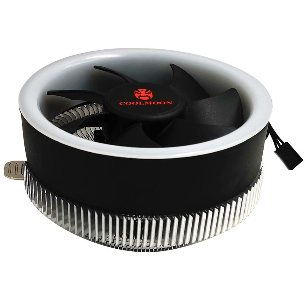 

COOLMOON Q2 RGB LED Computer PC CPU Chassis Cooling Cooler Fan Heat Sink, 501 Original
