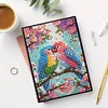 Liebe Papagei Kristall Notizblock Skizzenbuch - 5d DIY Handwerk Notizbuch