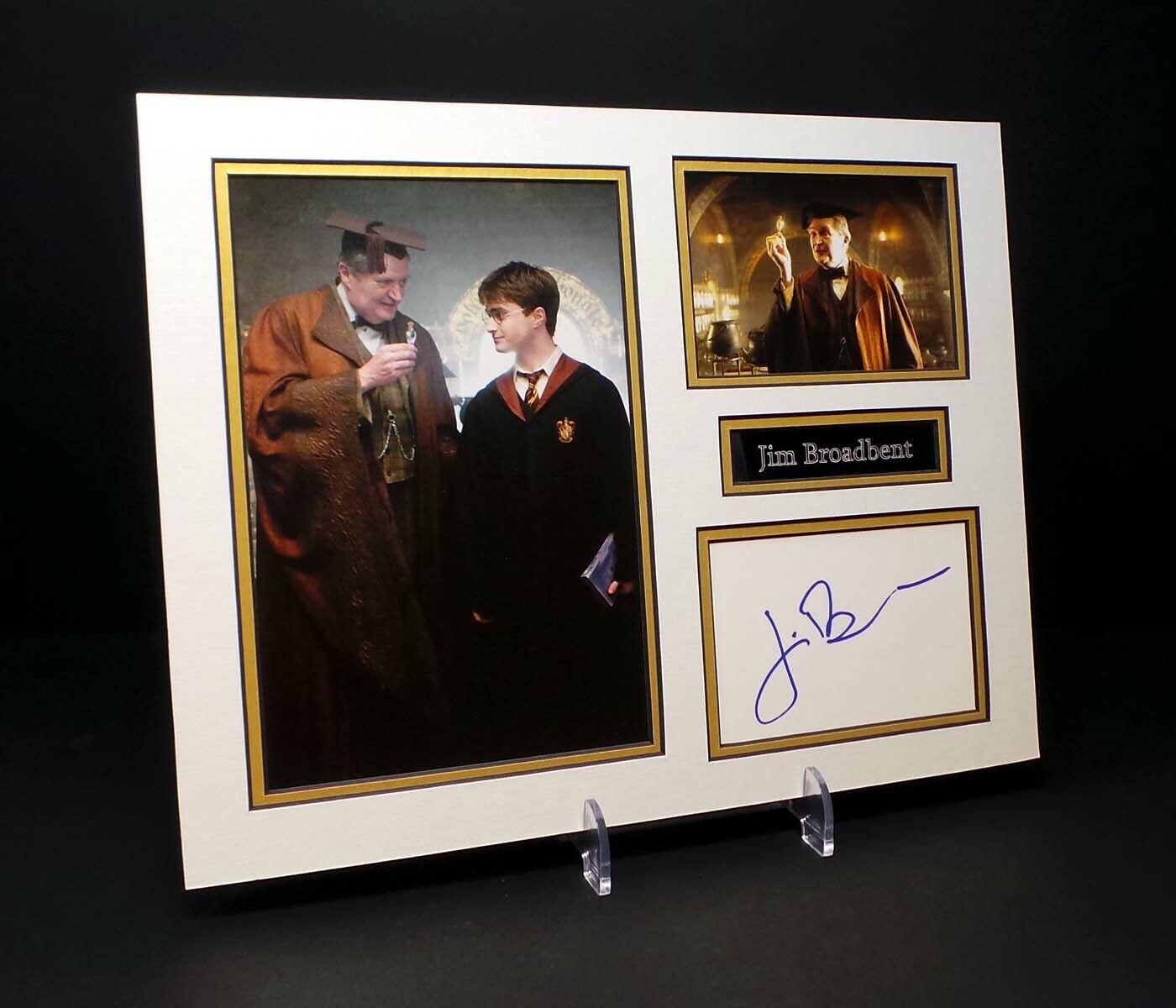 Jim BROADBENT Signed Mounted Photo Poster painting Display AFTAL RD COA Harry Potter Slughorn