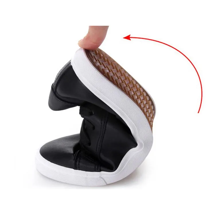 2022 new spring tenis feminino lace-up white shoes woman PU Leather &amp; Canvas solid color female shoes casual white sneakers