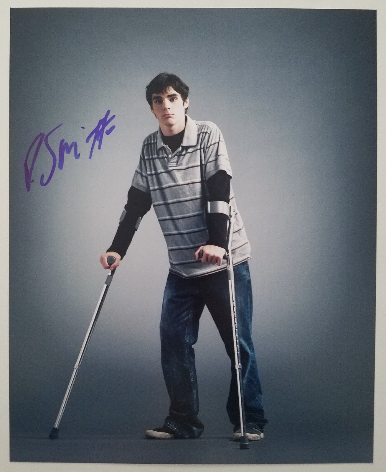 RJ Mitte Signed 8x10 Photo Poster painting Actor Breaking Bad Walter White Jr RAD