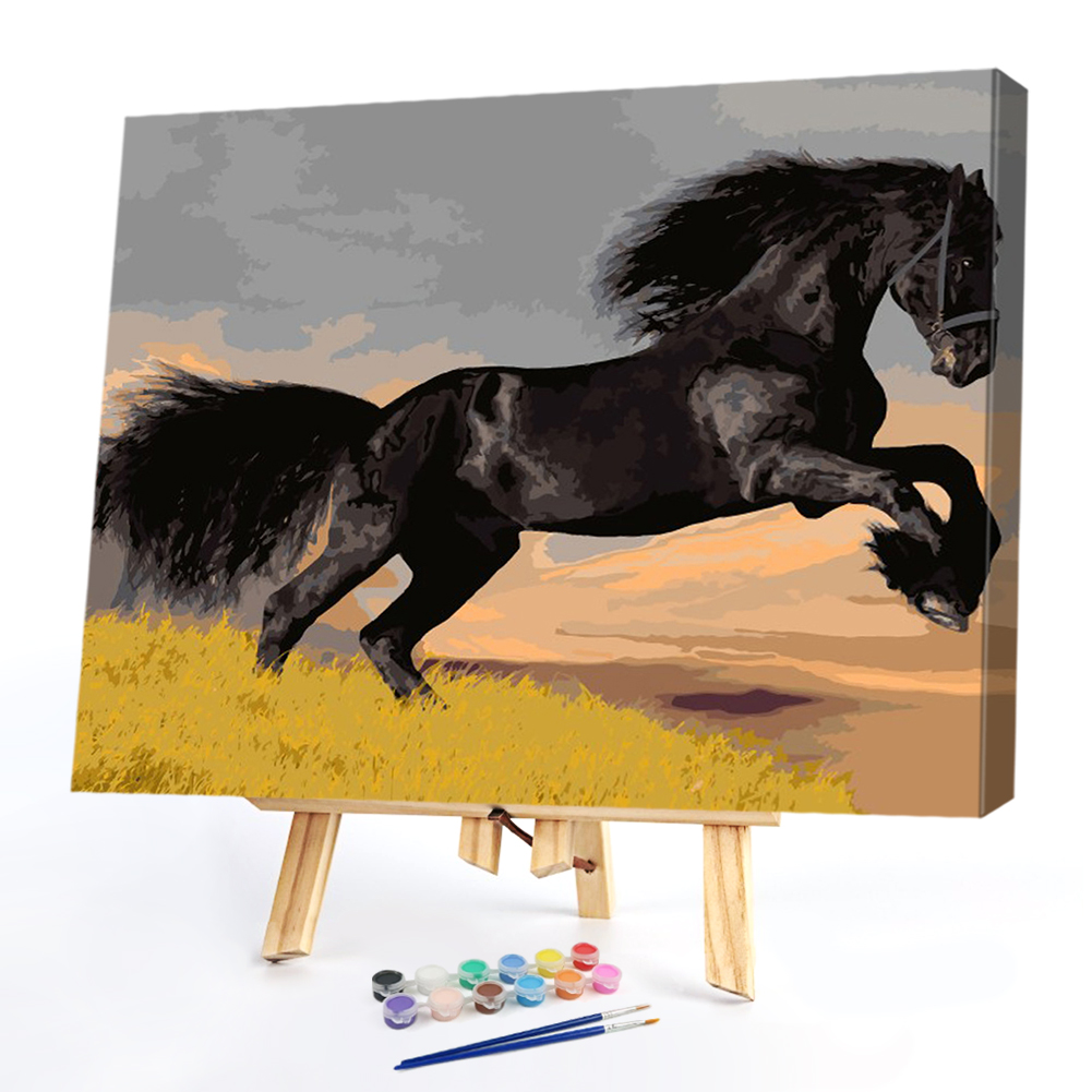 

40*50cm - Paint By Numbers - Grassland Horse, 501 Original