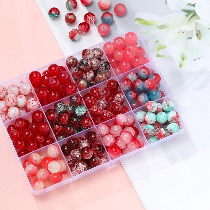 50 PCS/Package Diameter 10mm Diameter 4mm Diameter 8mm Glass Solid Color Jewelry Accessories