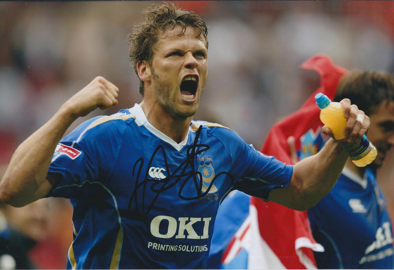 Hermann HREIDARSSON Signed Autograph Photo Poster painting AFTAL COA Portsmouth Legend RARE