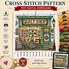 (PDF Pattern)Patchwork Sewing Shop 14CT PDF Cross Stitch Pattern Instant Digital Download Counted Printable 15.75x15.75inch tapestrymarket
