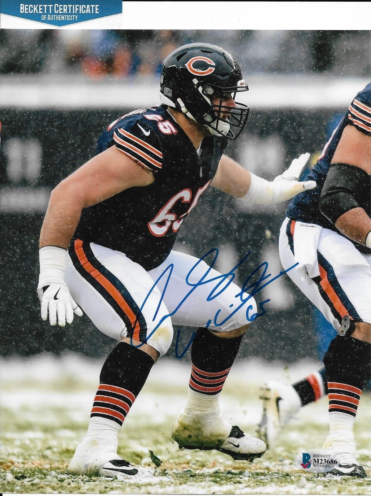 CODY WHITEHAIR signed autographed CHICAGO BEARS 8X10 Photo Poster painting w/ COA BECKETT PROOF