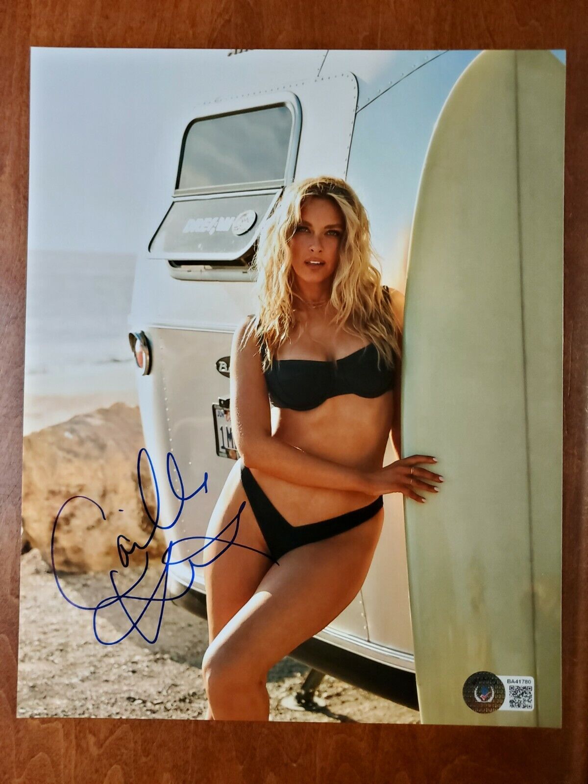 Camille Kostek Signed Beckett Certified 8x10 Photo Poster painting Sexy Gronk