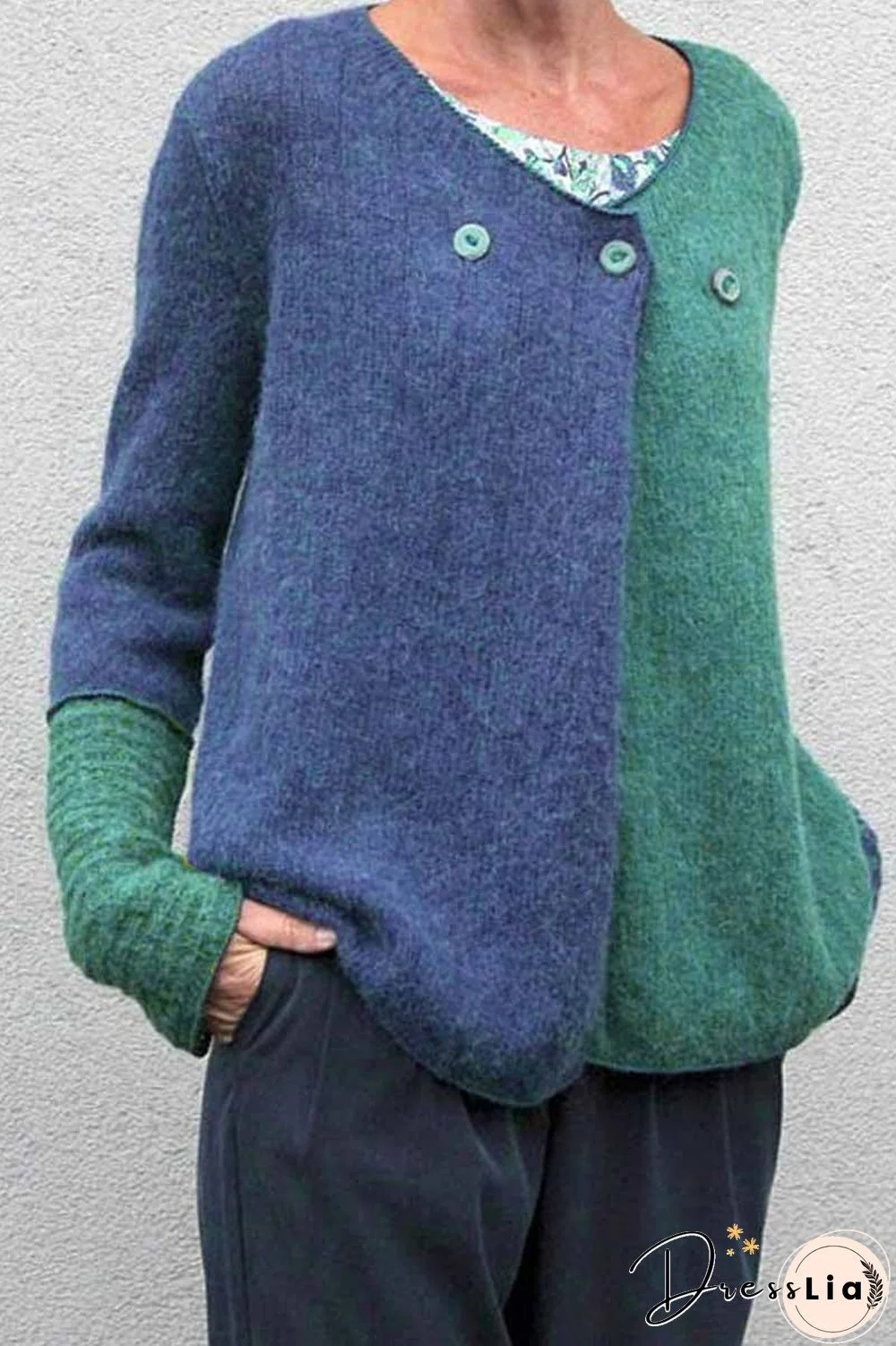 Loose Stitching Knitted Sweater