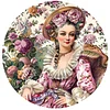(40*40cm)Retro Girl - Full Round Drill Diamond Painting
