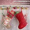 DIY Diamond Painting Christmas Stockings Hanging Ornaments Large Capacity Xmas Socks Pendant Wear Resist Candy Gift Storage Bags for Family Christmas Holiday Party Decoration (Santa Claus)