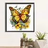 Diamond Painting -DIY Round Drill Orange Butterfly(40x40cm)