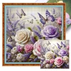 Rose Butterfly-11CT Stamped Cross Stitch 45*45cm