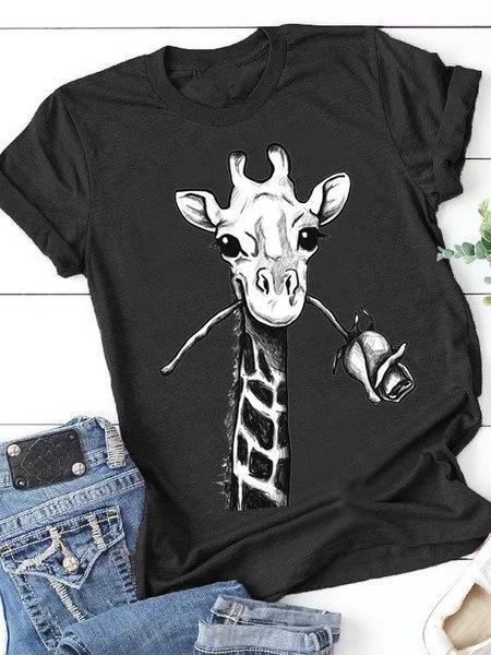Bestdealfriday Short Sleeve Casual Printed Shirts Tops 8716525
