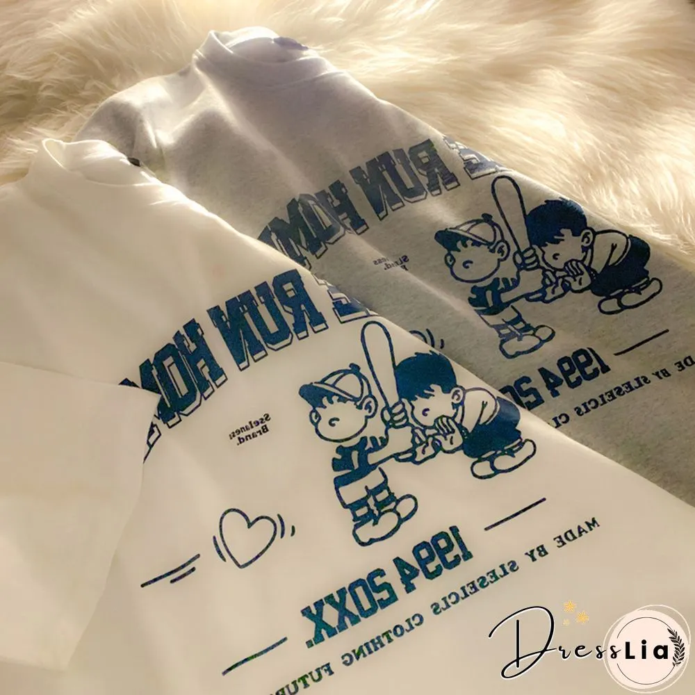 Unisex Vintage Loose Short Sleeve T-Shirt