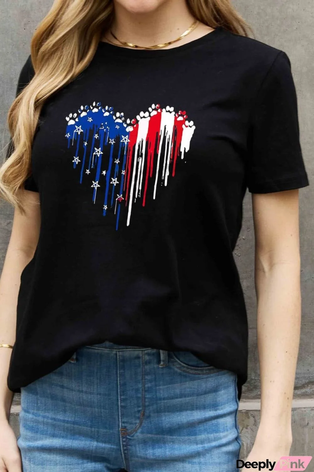 Simply Love Full Size Star Heart Graphic Cotton Tee