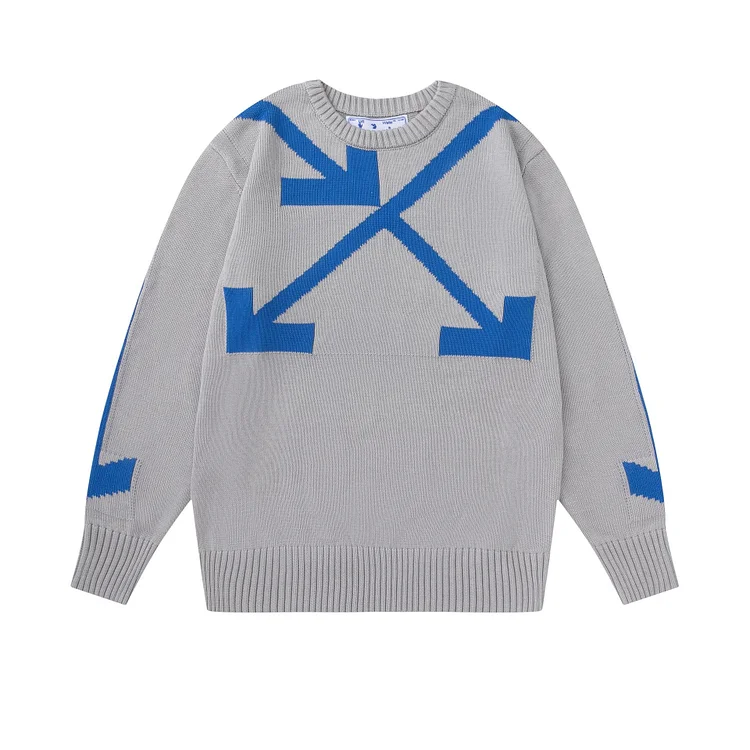 Off White Winter Sweaters Autumn and Winter Knitted Sweater for Men and Women
