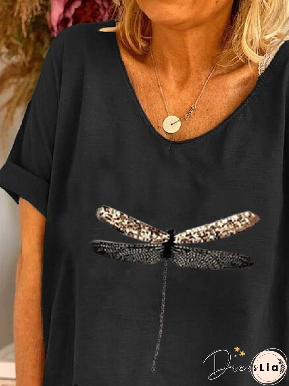 Casual Short Sleeve Printed T-shirt