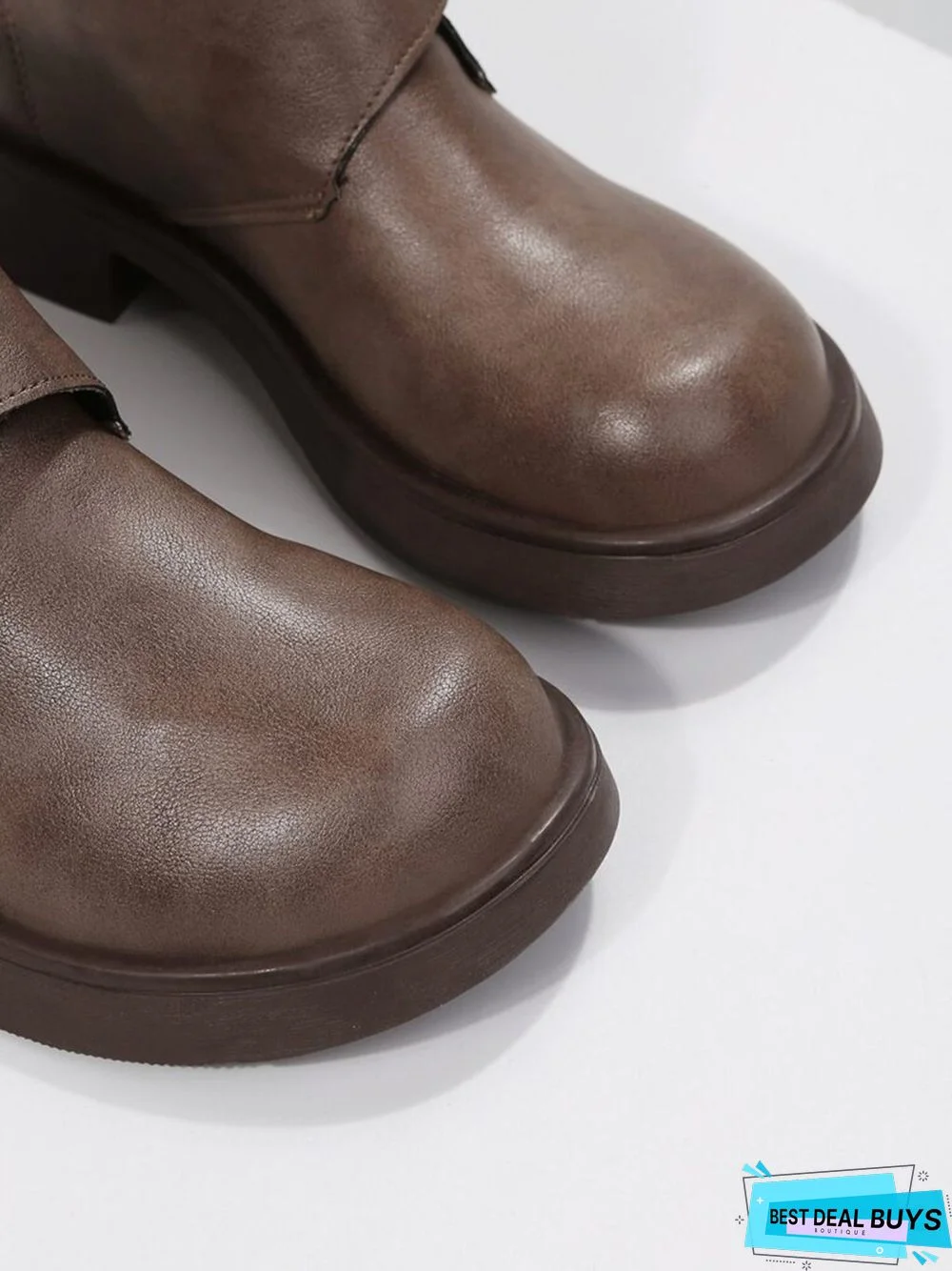 Vintage Hook-and-loop Fastener Combat Boots