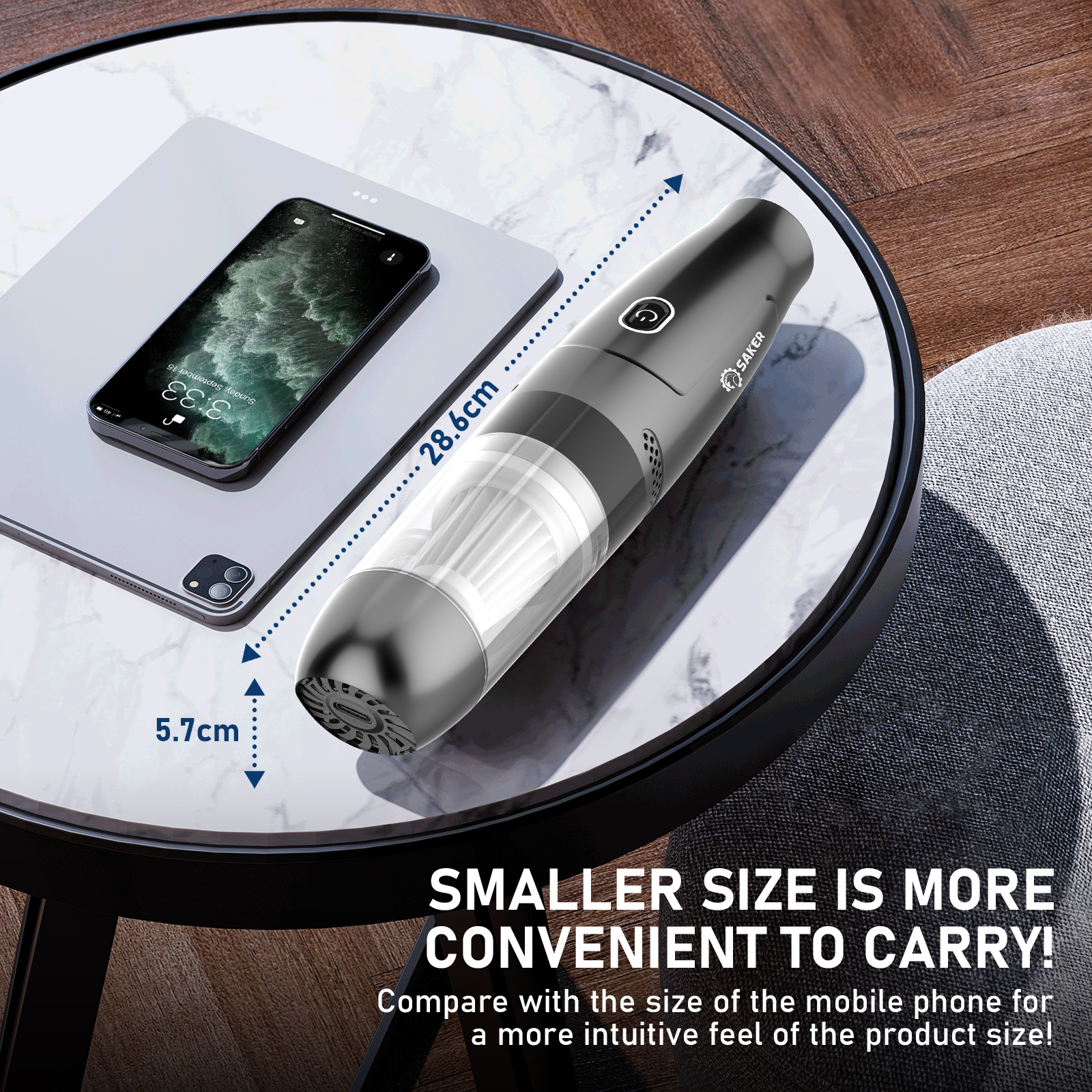 Saker 3 in 1 vacuum cleaner original filter, 3 HEPA filter and 1 steel  filter, perfectly adapted to Saker handheld vacuum cleaners,robust and  durable