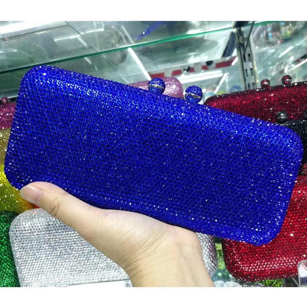 Wine Cheaper Crystal Rhinestones Women Evening Clutch Bag Bridal Wedding Clutches Party Dinner Prom Chain Shoulder Handbag Purse