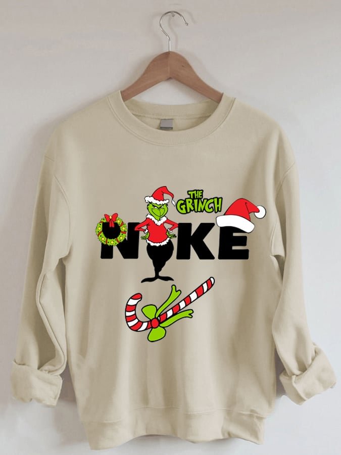 Women's Christmas Grich Print Casual Sweatshirt