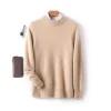 Thickened half turtleneck pullover casual sweater