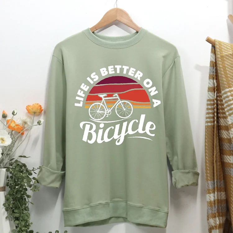 Vintage Cycling Women Casual Sweatshirt-Annaletters