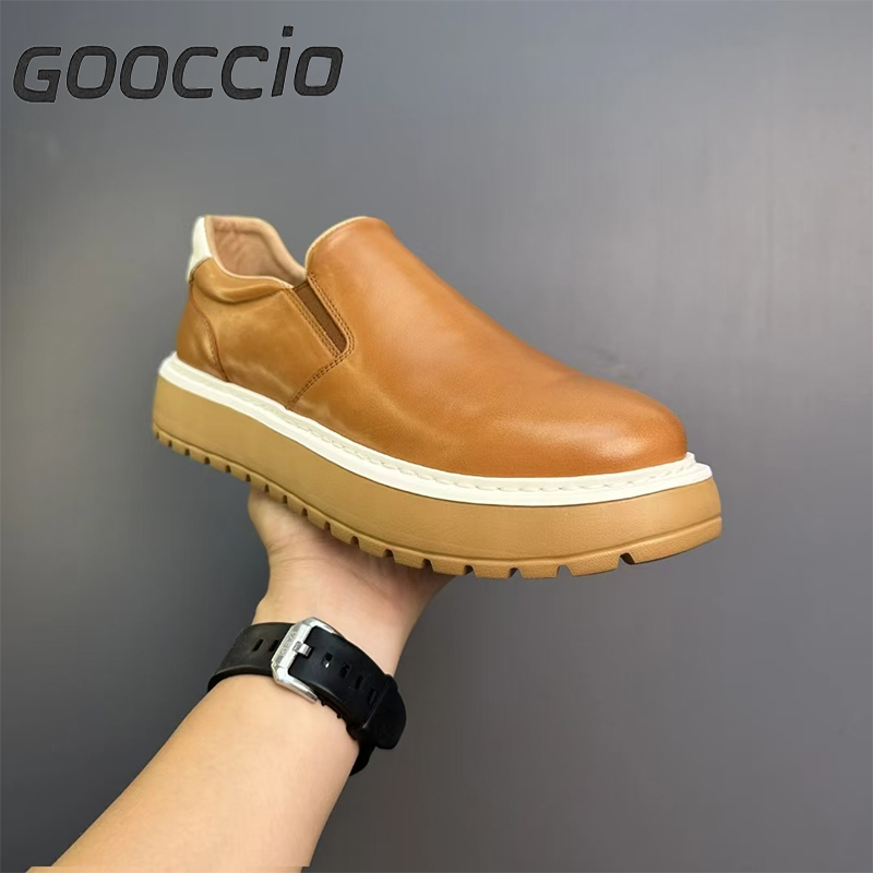 BC192 Cowhide Casual Shoes For Men GOOCCIO   